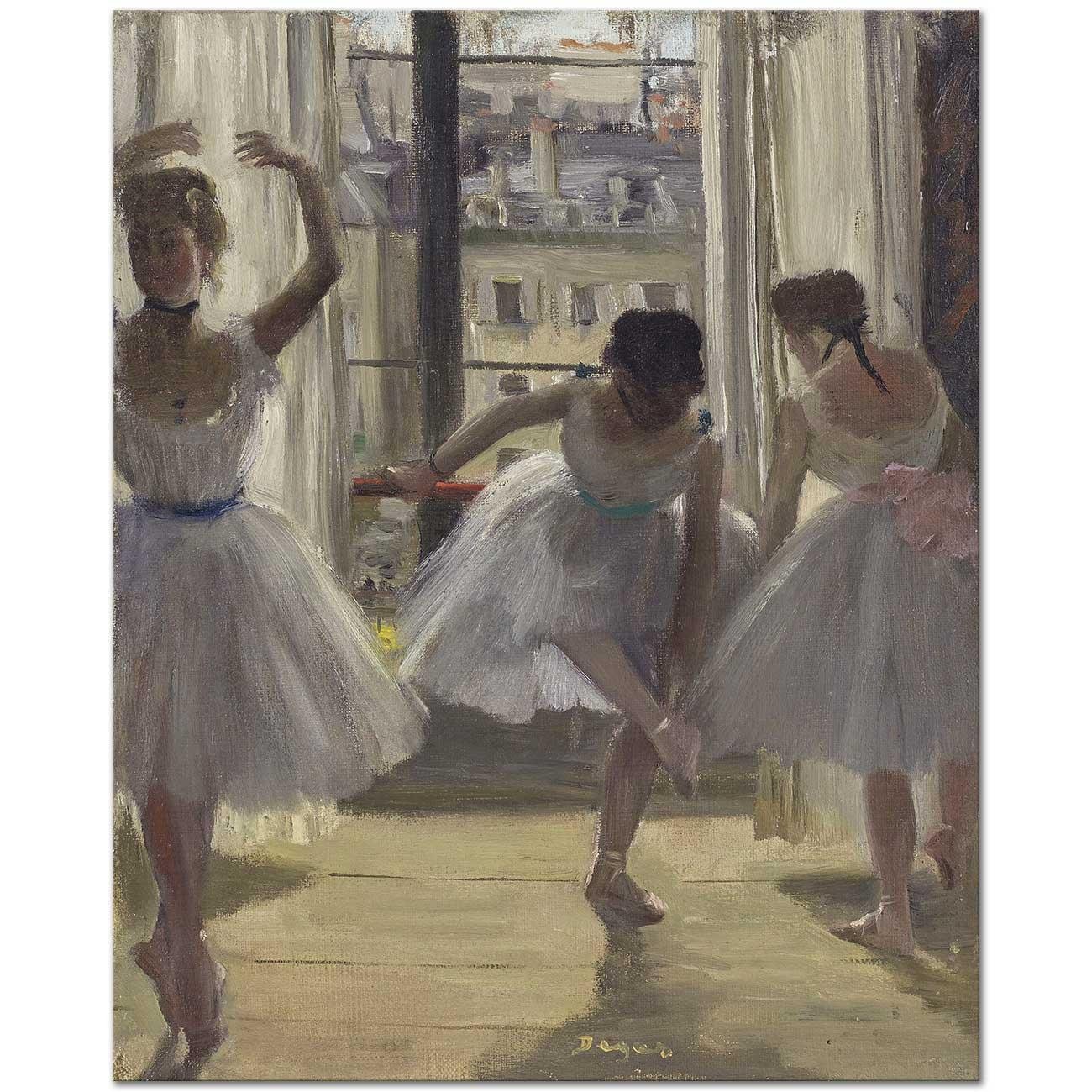 Edgar Degas Prova Salonunda Üç Balerin Kanvas Tablo