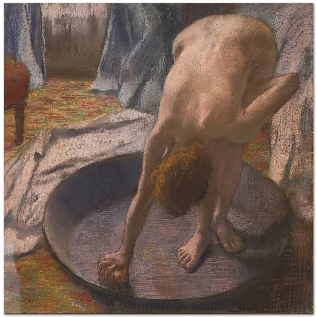 Woman in the Bath (The Tub) by Edgar Degas