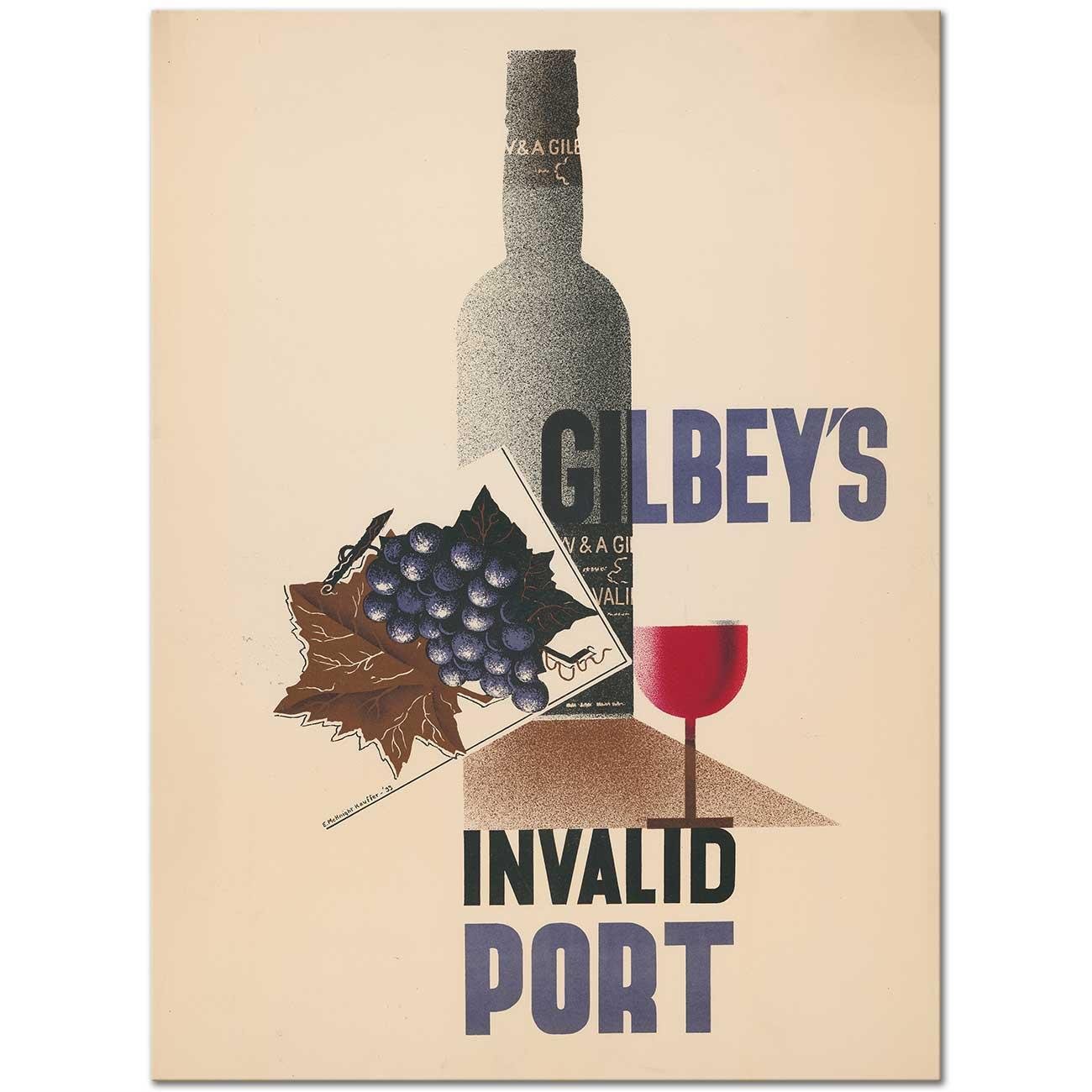 Gilbey's Invalid Port D174 by Edward McKnight Kauffer