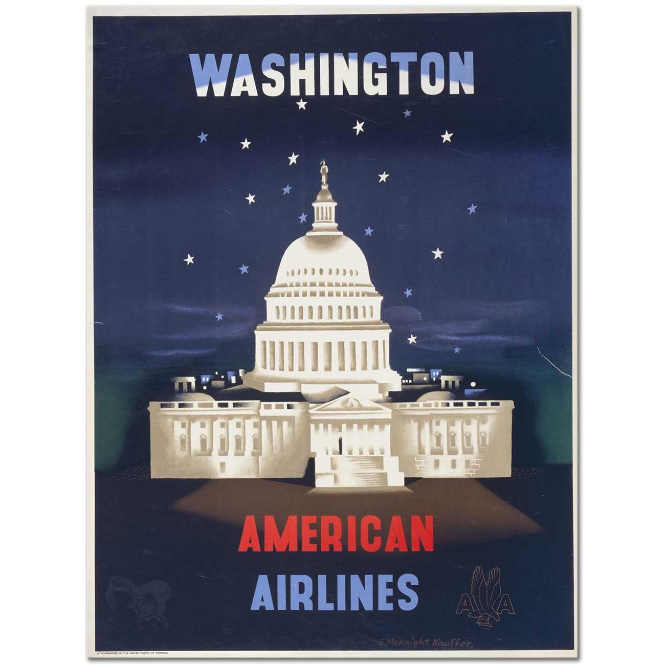 Washington American Airlines by Edward McKnight Kauffer