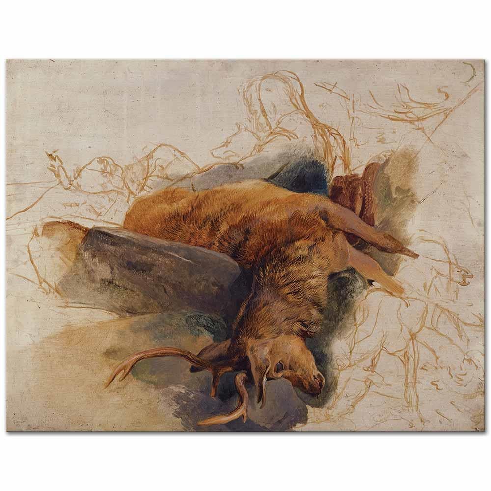 A Dead Stag by Edwin Henry Landseer