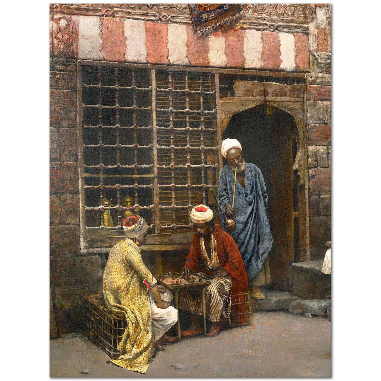 A Game of Chess in Cairo Street by Edwin Lord Weeks