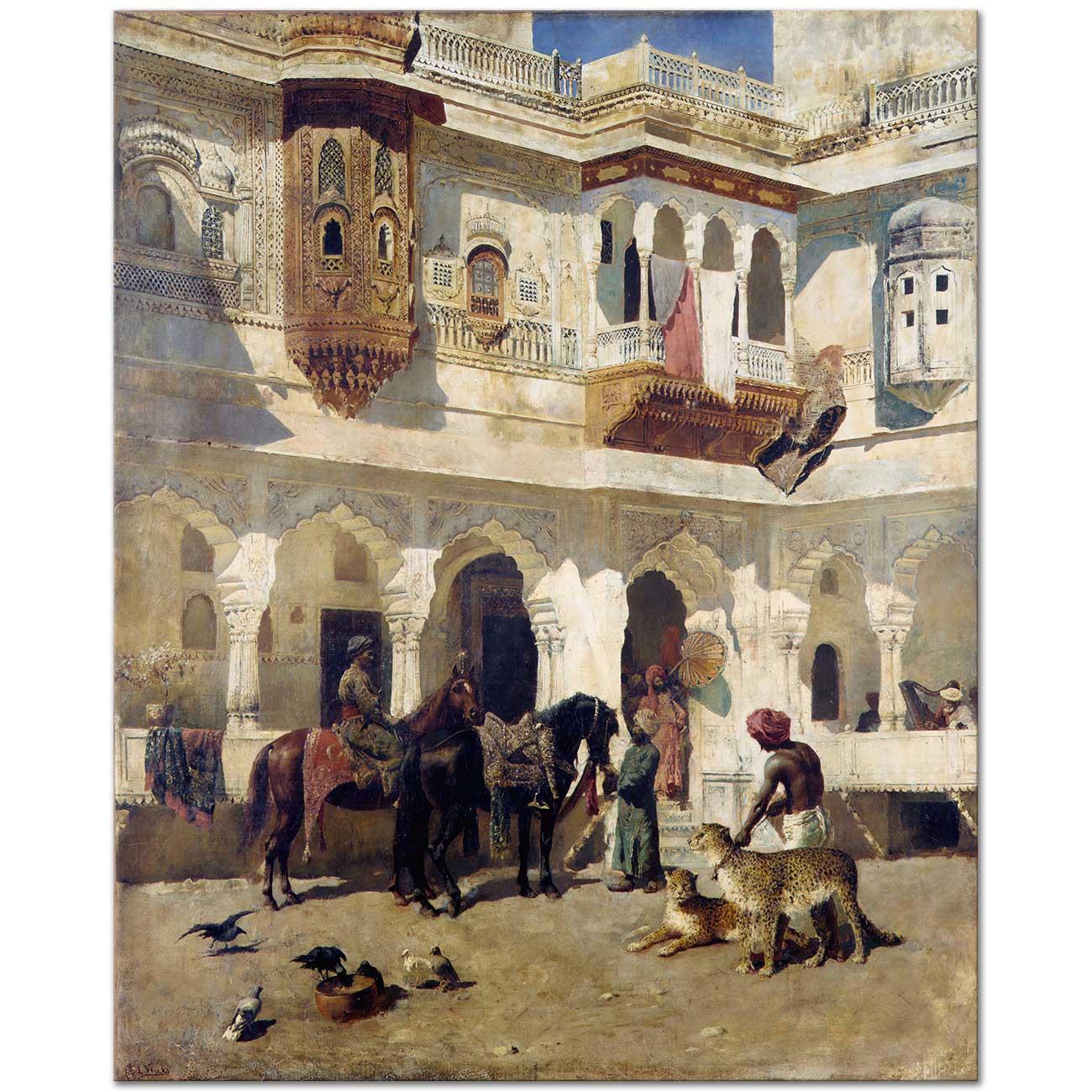 Edwin Lord Weeks Mihrace Av Hazırlığında Kanvas Tablo