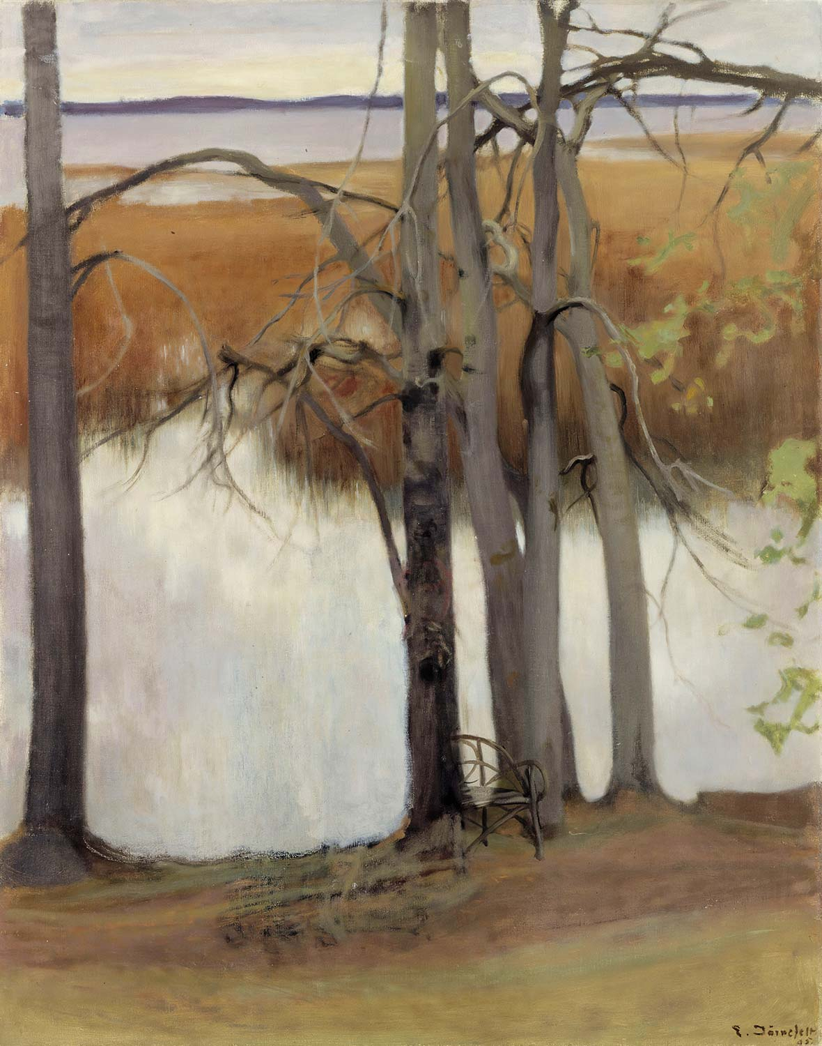 Eero Järnefelt Lake Shore With Reeds Art Print