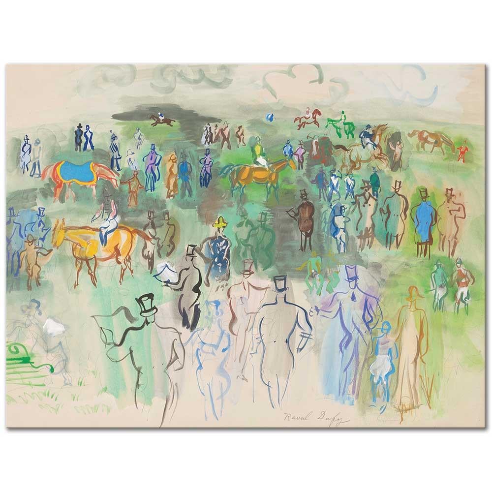 Elégants et élégantes sur la Pelouse by Raoul Dufy as Art Print