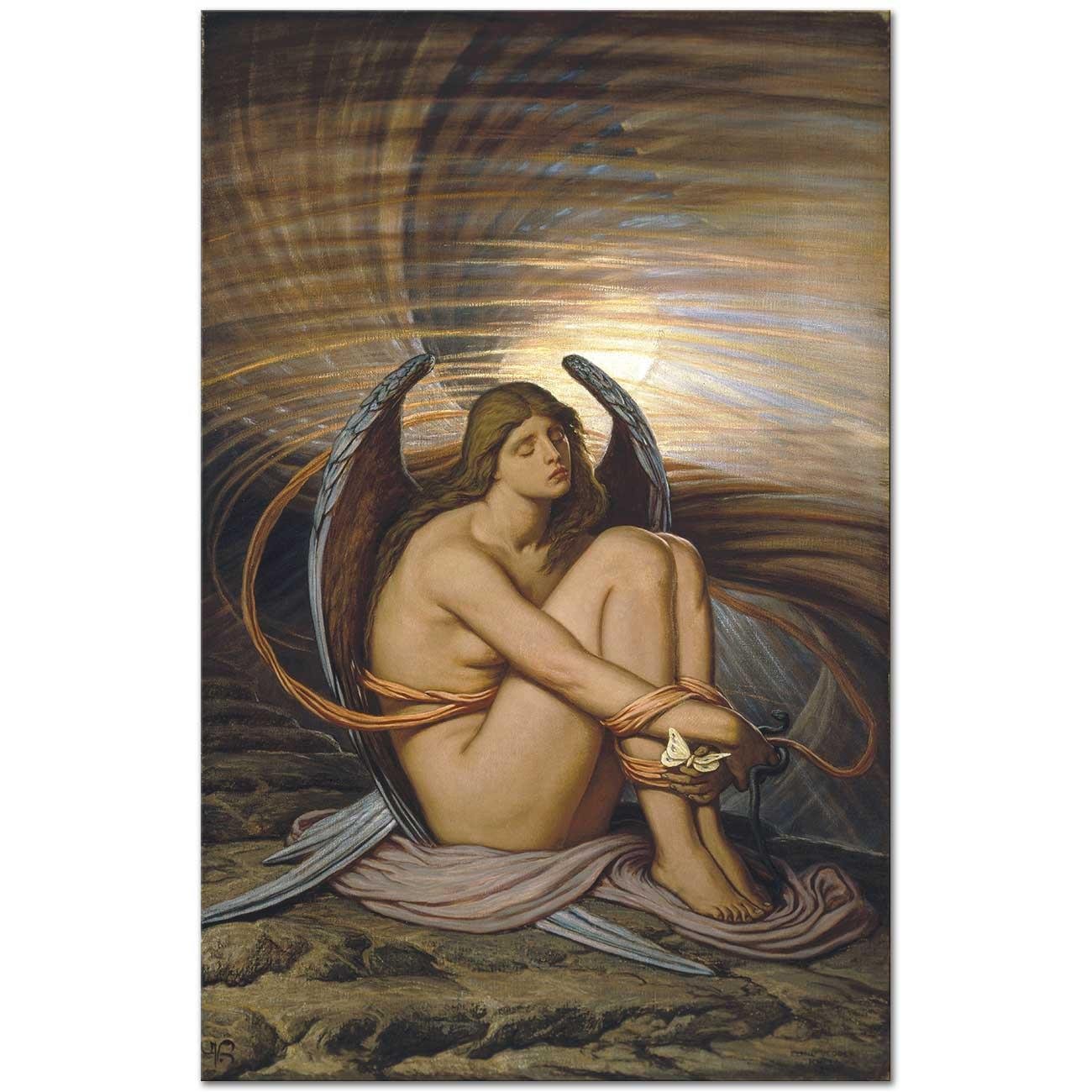 Elihu Vedder Ruhun Esareti Kanvas Tablo