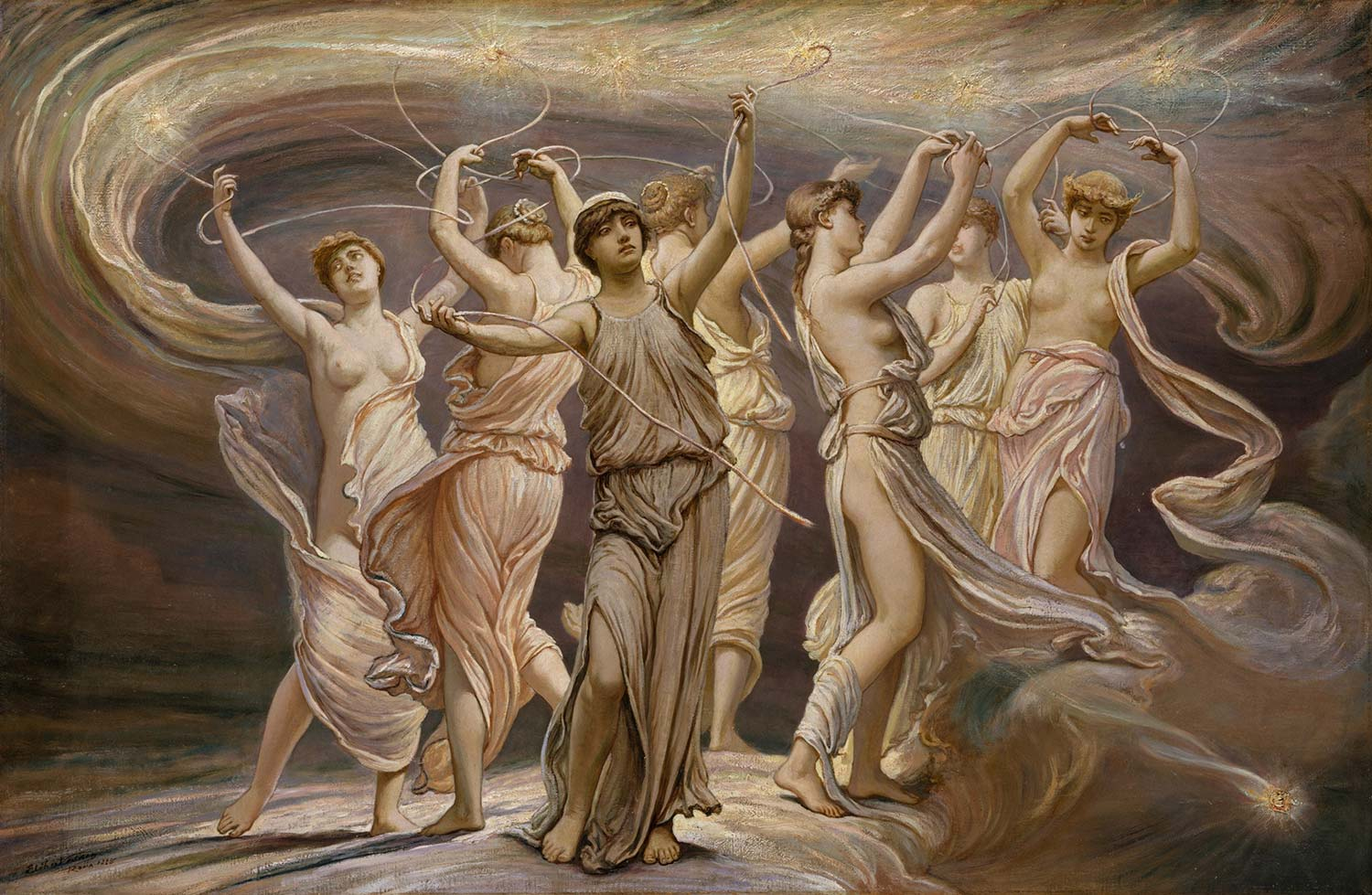 Elihu Vedder Ülker Yıldız Kümesi Kanvas Tablo