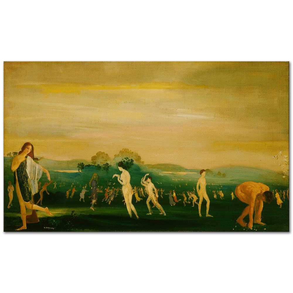 Arthur Bowen Davies Elize Cenneti Kanvas Tablo