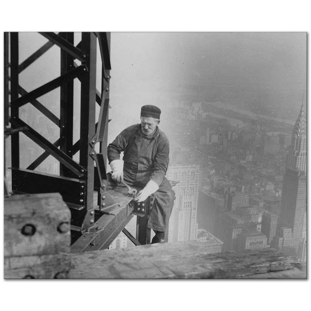 Lewis Hine Empire State Binası İnşaatında Kanvas Tablo
