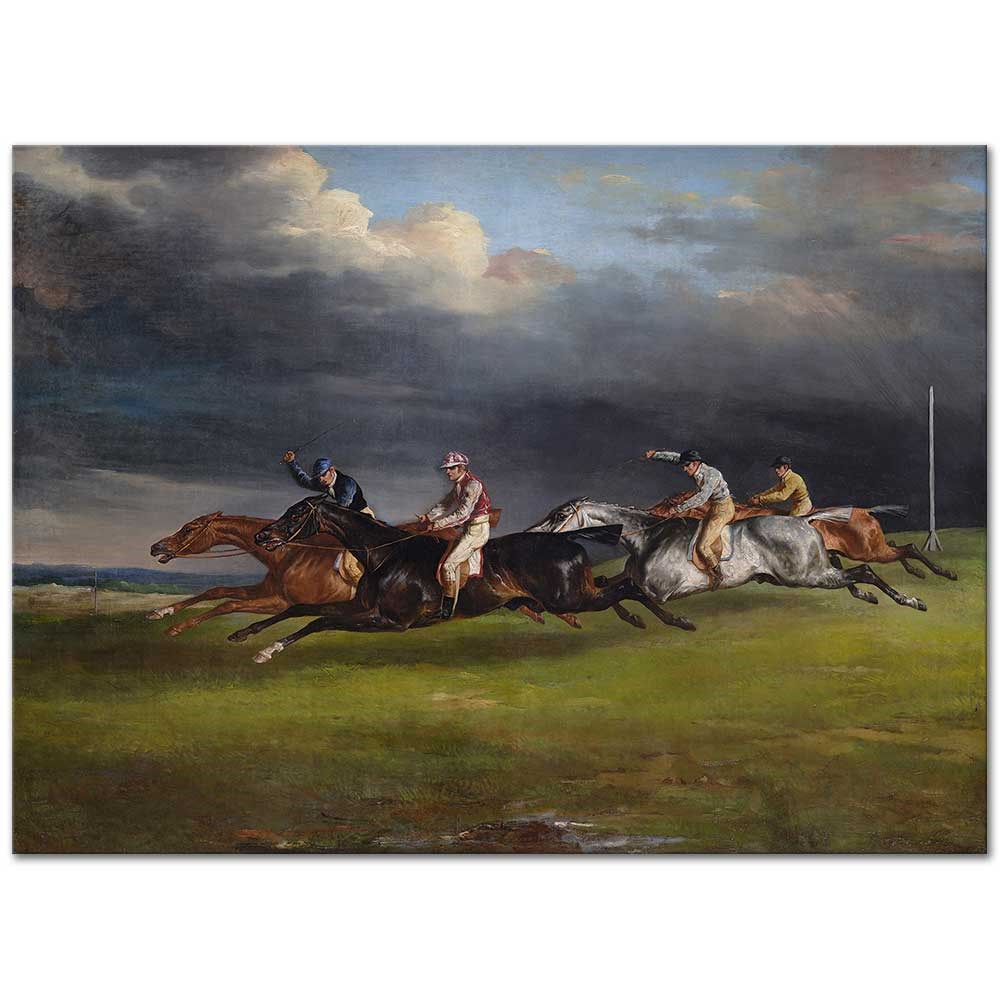 Jean Louis Theodore Gericault Epsom Derbisi Kanvas Tablo