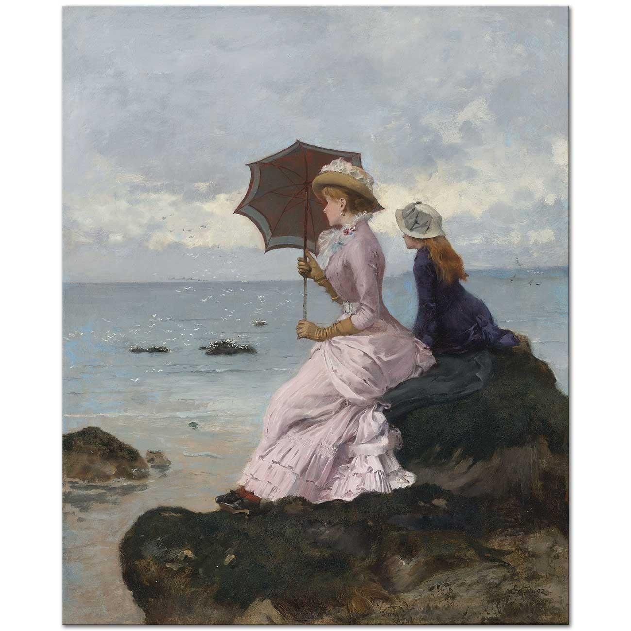 On the Cliff by Ernest Ange Duez