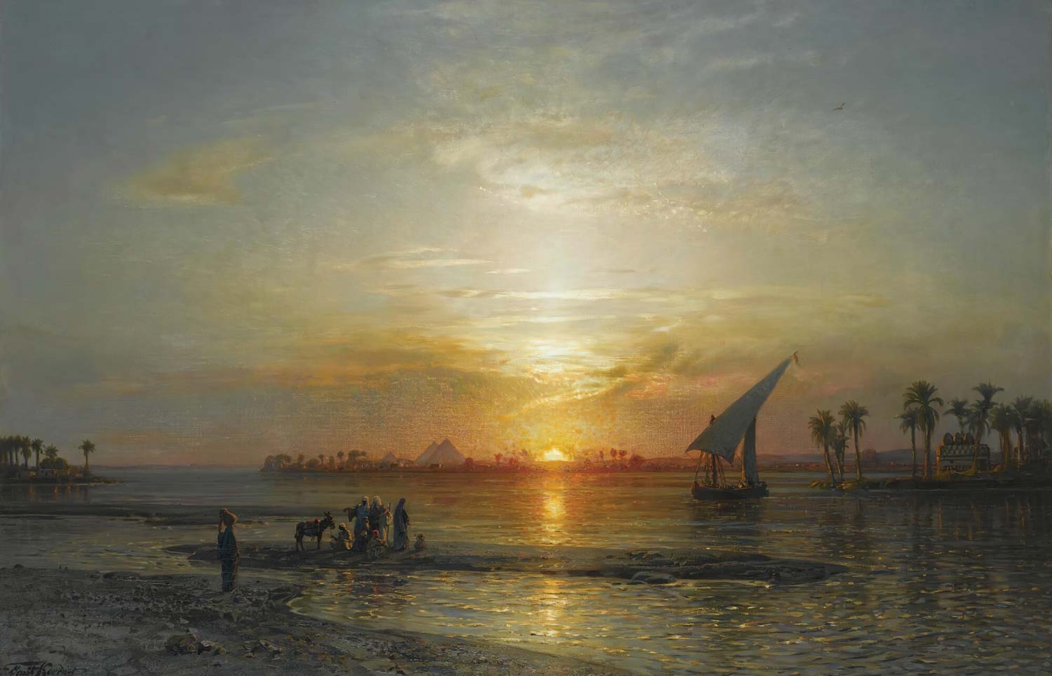 Ernst Koerner Afterglow In The Egyptian Evening Sky Art Print