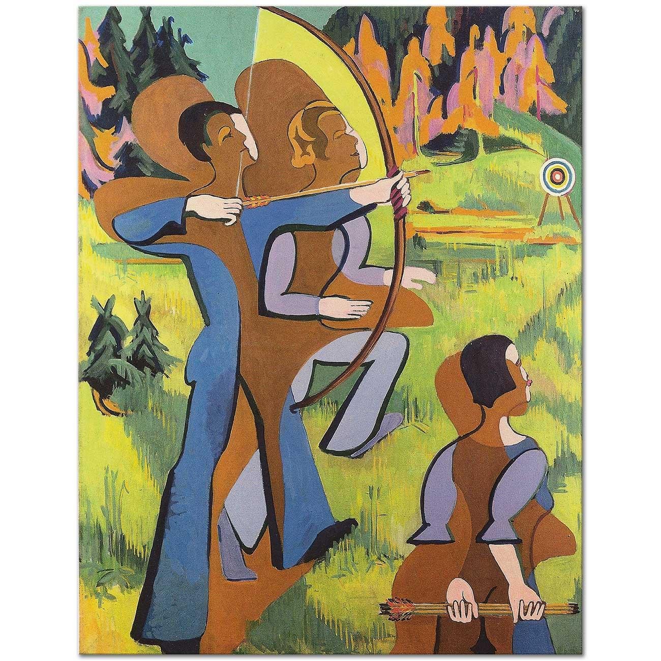 Ernst Ludwig Kirchner Okçular Kanvas Tablo