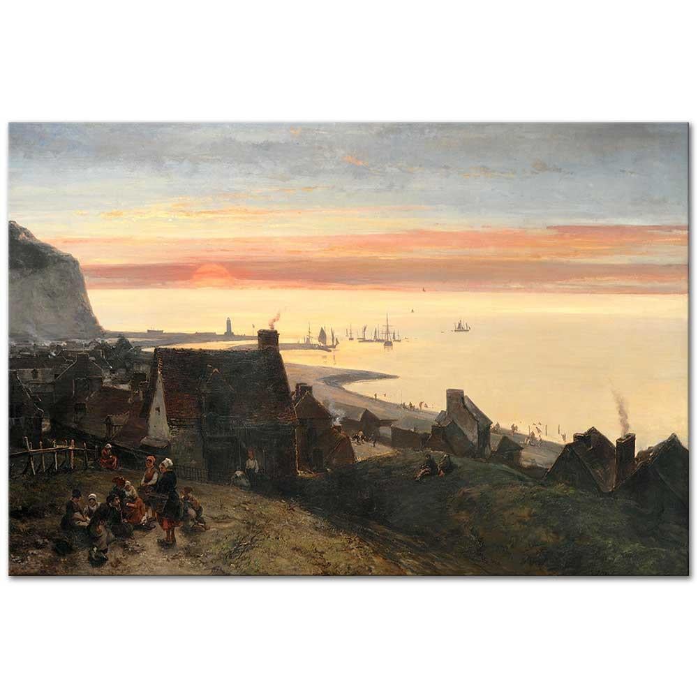 Johan Barthold Jongkind Etretat Limanı Kanvas Tablo