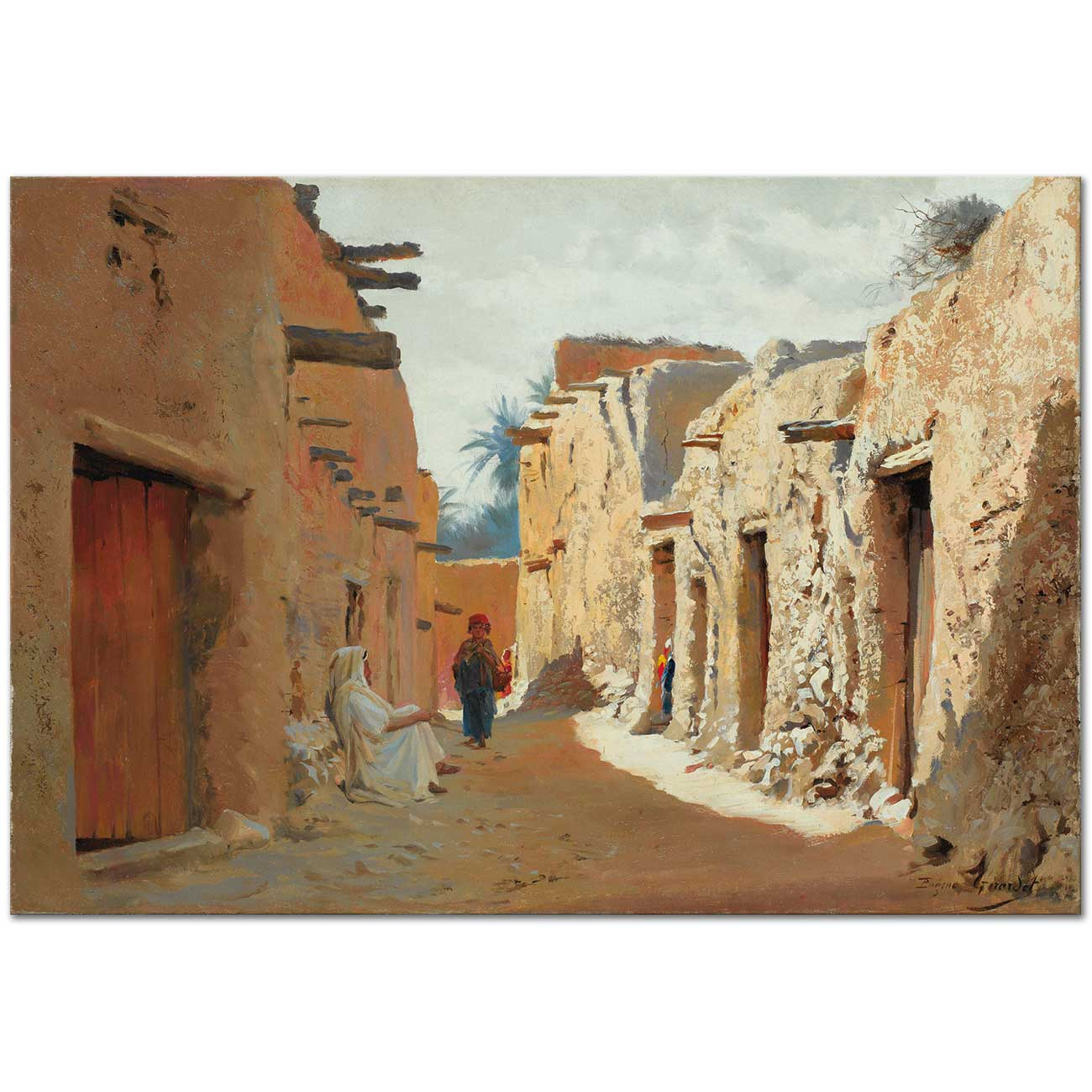 A Street in El Kantara Algeria by Eugene Alexis Girardet