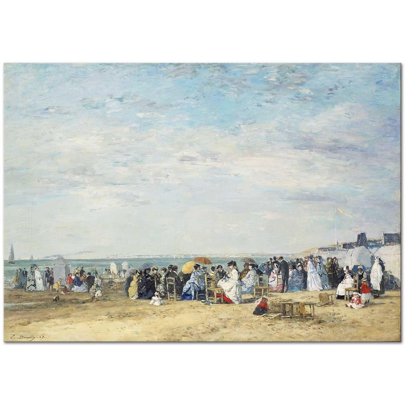 Eugene Boudin Trouville Sahilinde Kanvas Tablo