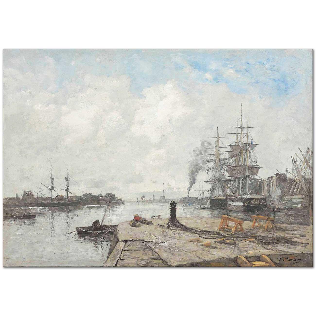Eugene Boudin Liman Bologne Sur Mer Kanvas Tablo