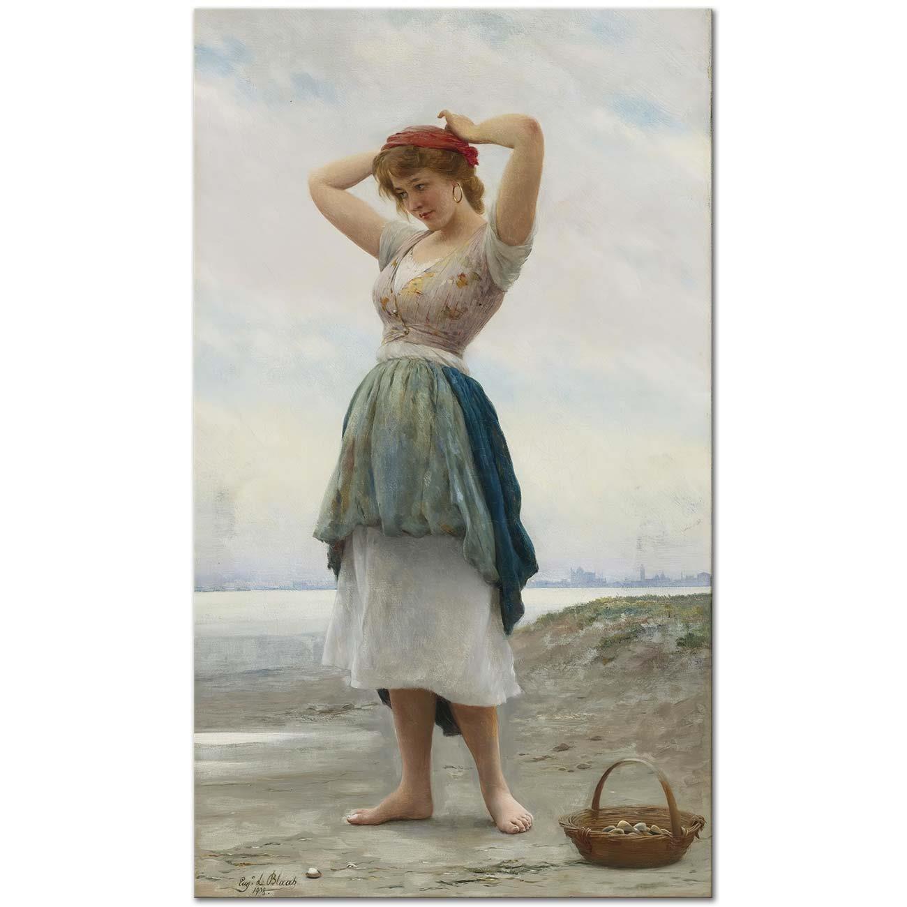 On the Beach by Eugene de Blaas