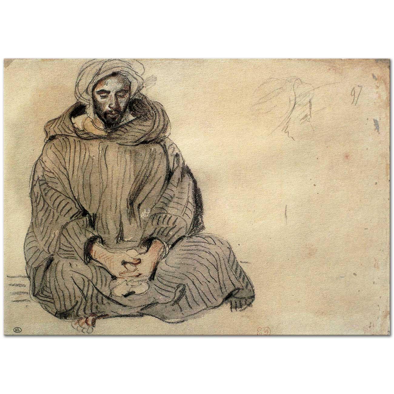 Seated Arab by Eugene Delacroix