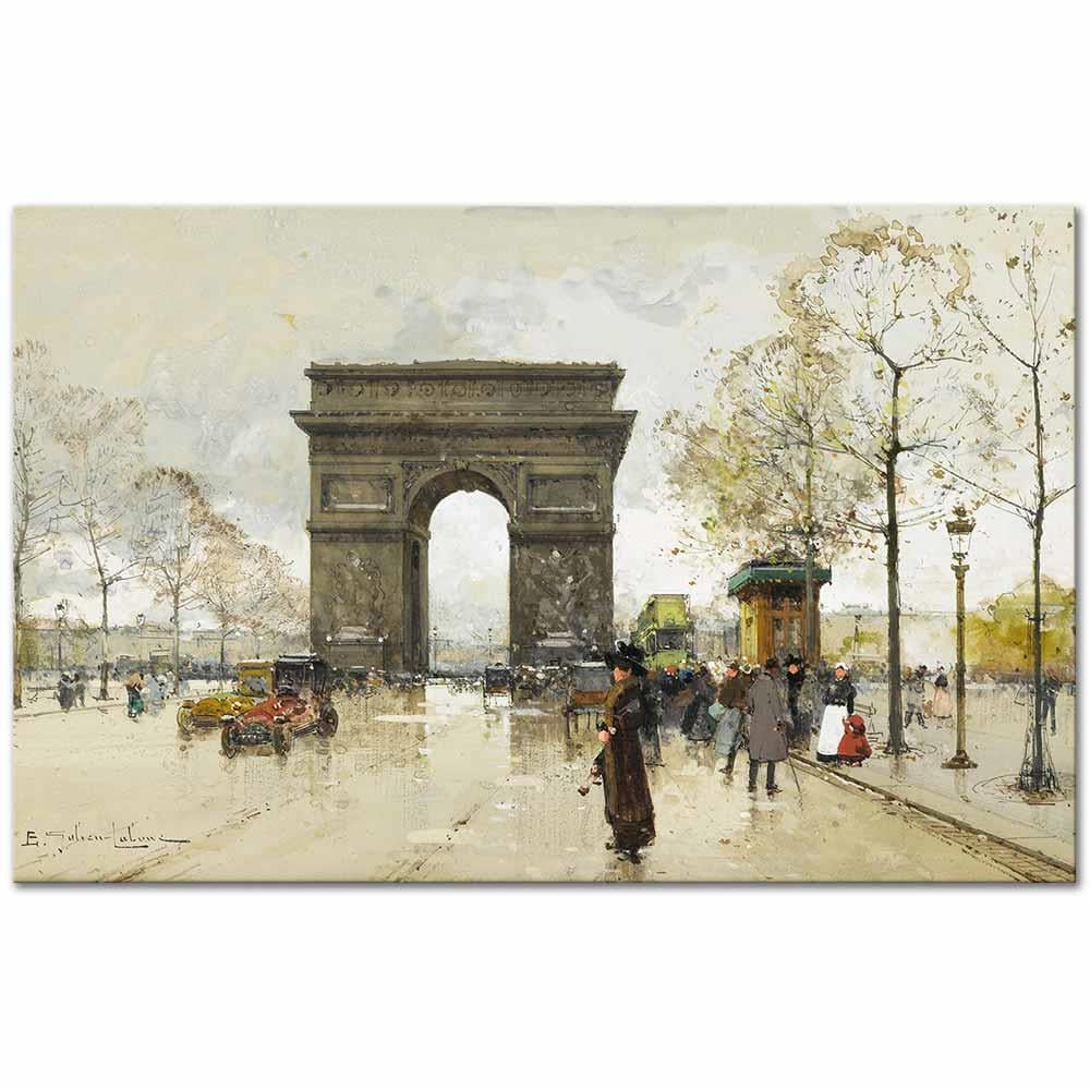 L'Arc de Triomphe by Eugene Galien-Laloue