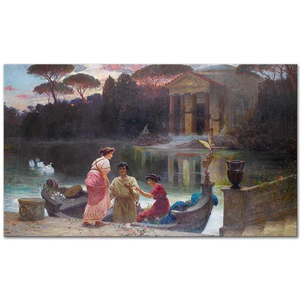 Evening at the Temple by Ettore Forti as Fine Art Print