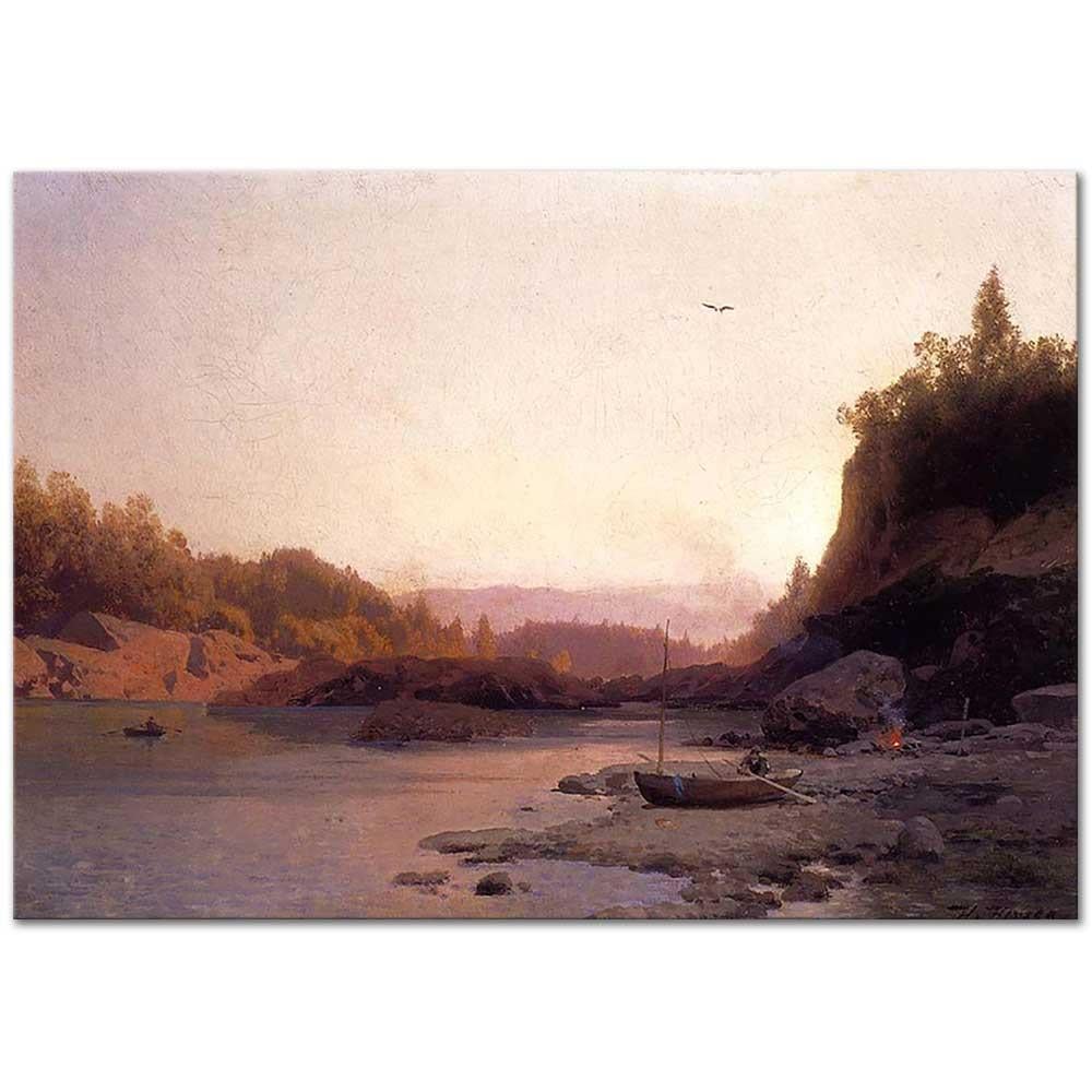 Evening on the Susquehanna by Hermann Herzog as Fine Art Print