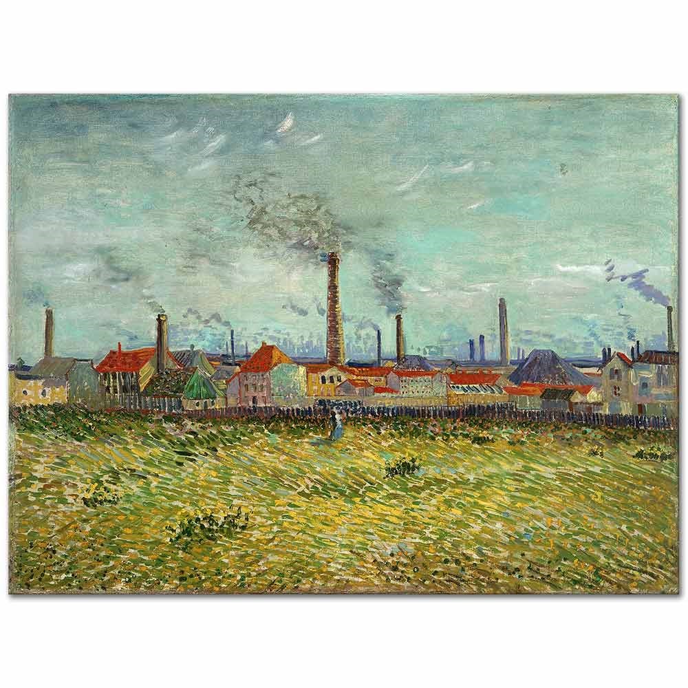 Factories at Clichy by Vincent van Gogh as Fine Art Print