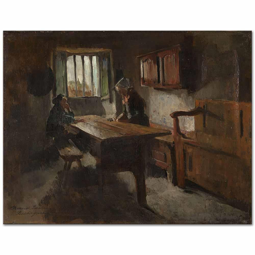 Farm Interior from Rochefort by Harriet Backer as Art Print