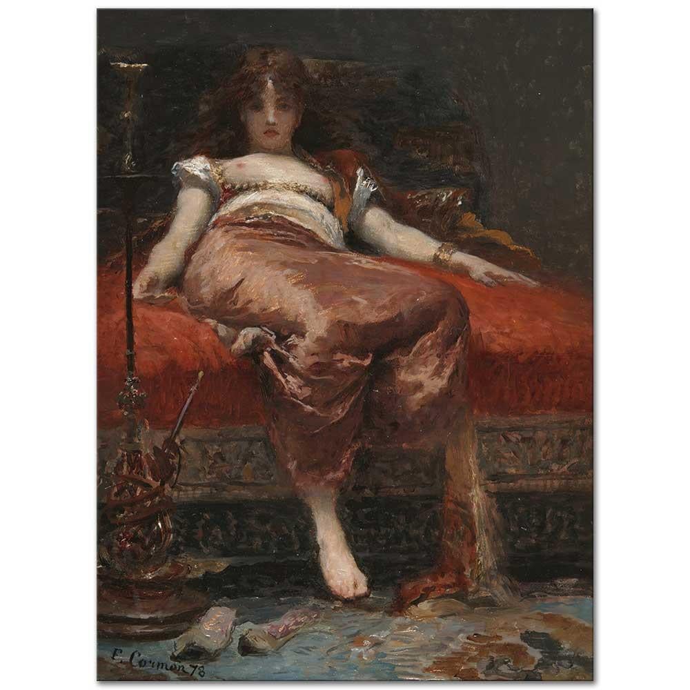 Femme Au Narguile by Fernand Cormon as Art Print