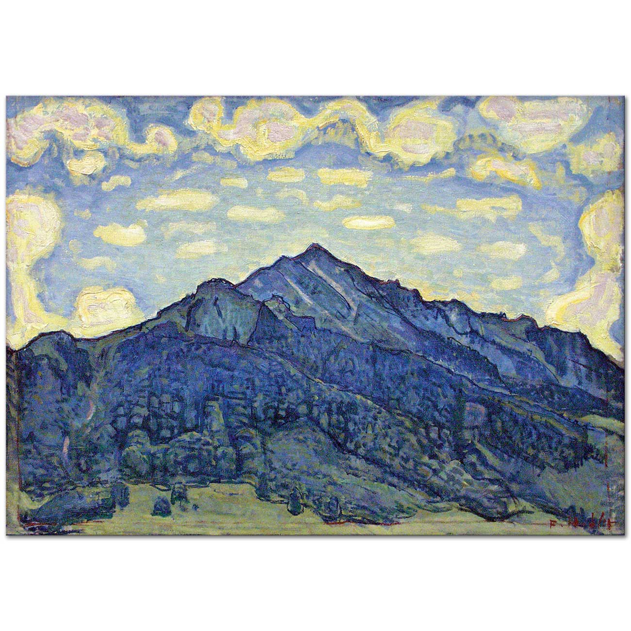 Ferdinand Hodler Landscape in the Swiss Alps Art Print