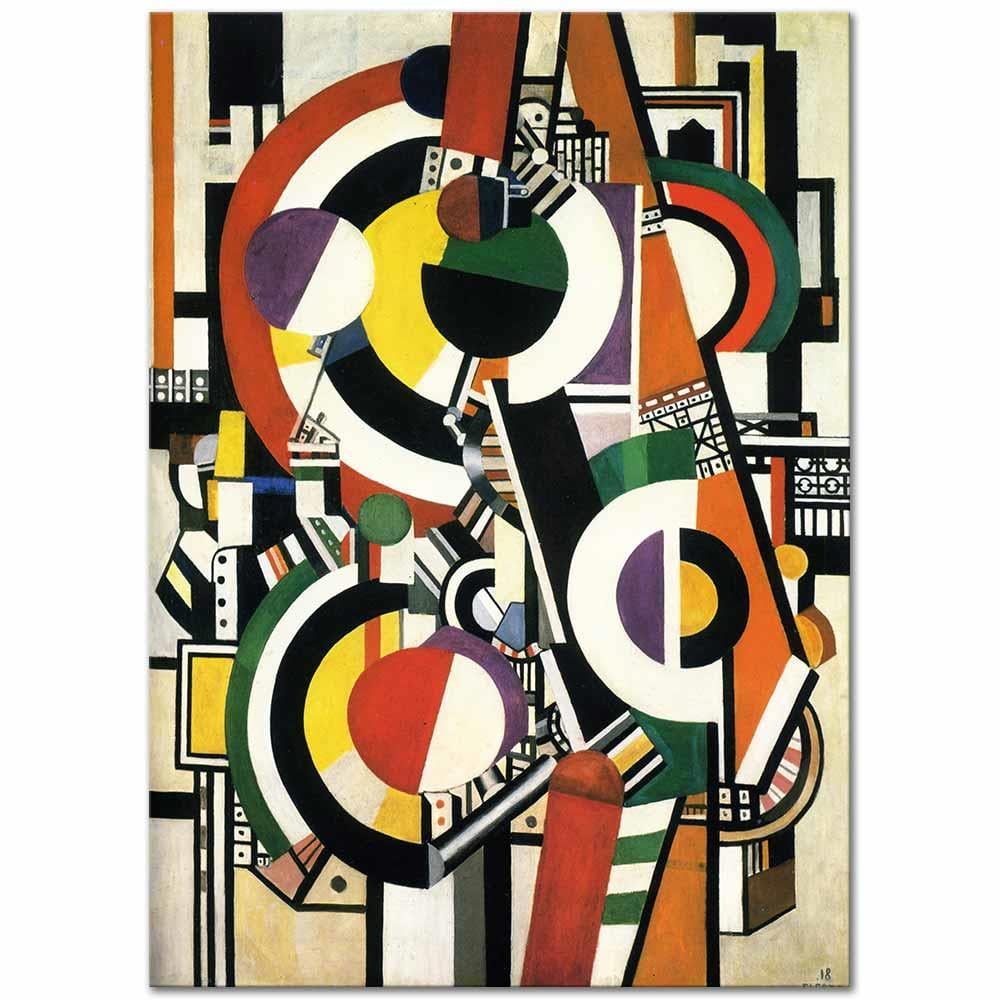 Fernand Leger Diskler Kanvas Tablo