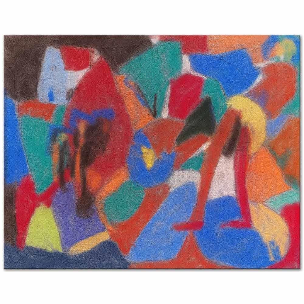 Figur In Landscape by Adolf Hölzel as Fine Art Print