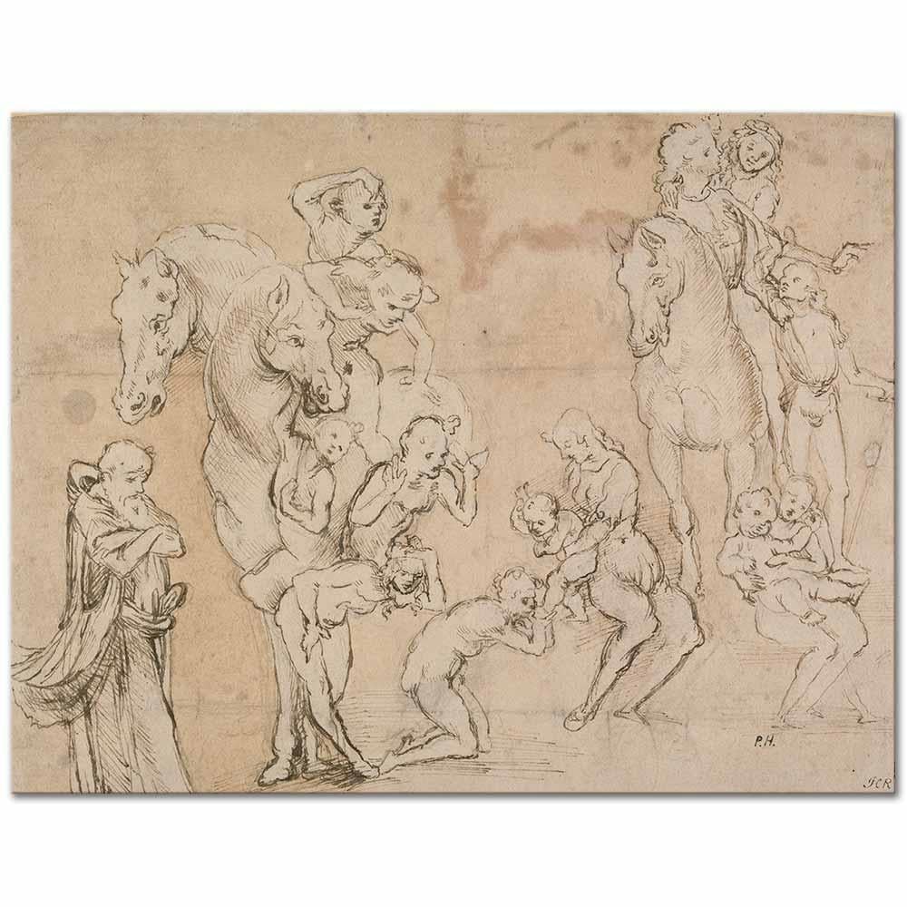 Leonardo Da Vinci Figür Etüdleri Kanvas Tablo
