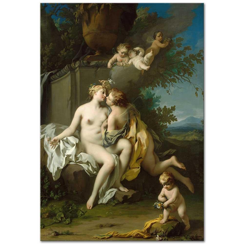 Jacopo Amigoni Flora ve Zephyr Kanvas Tablo