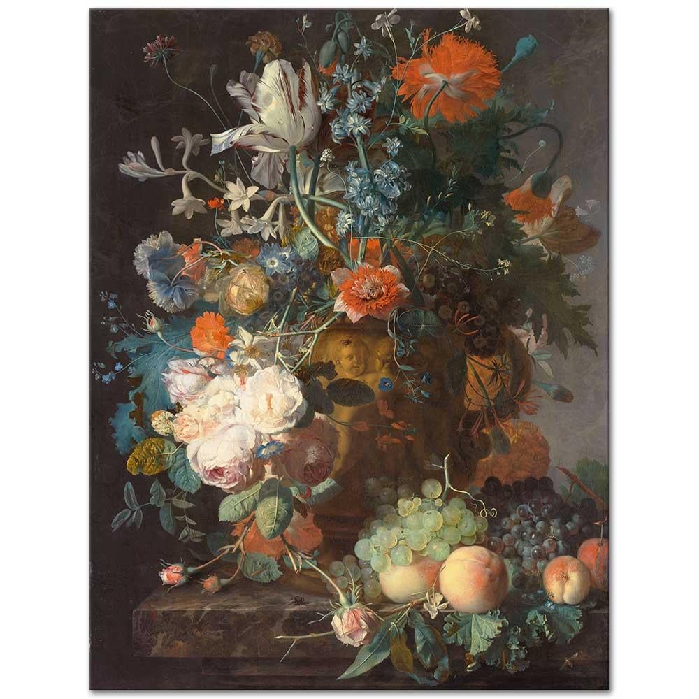 Flower Bouquet and the Fruits by Jan van Huysum