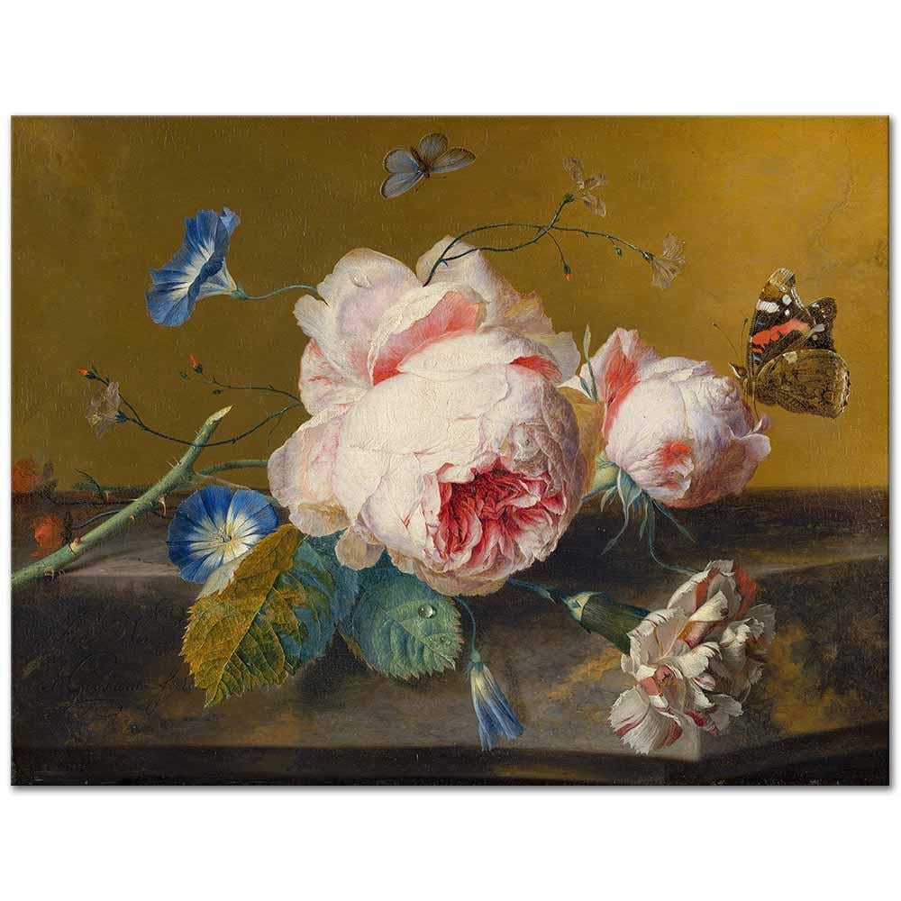 Flower Still Life by Jan van Huysum as Fine Art Print
