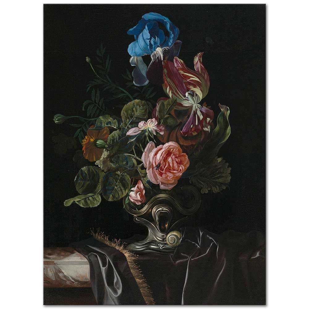 Willem van Aelst Çiçekler Kanvas Tablo