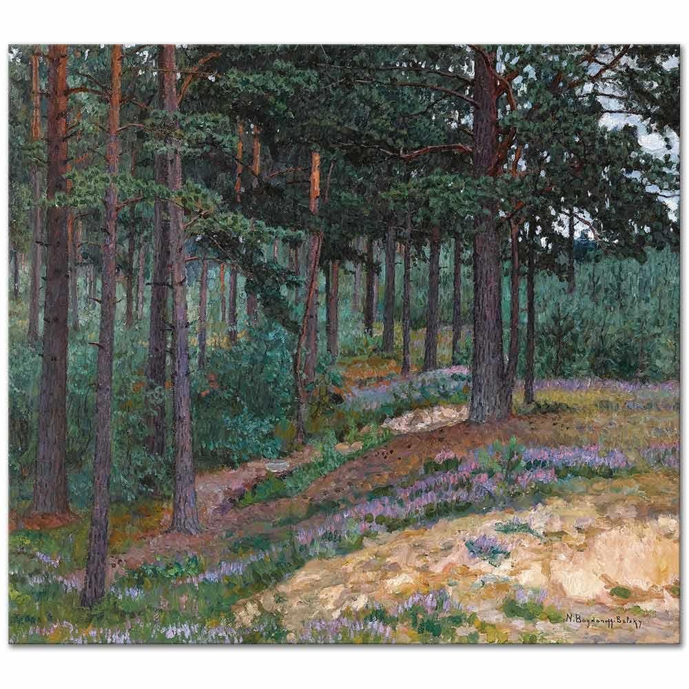 Forest Glade by Nikolay Bogdanov-Belsky as Art Print