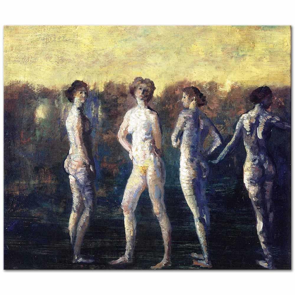Four Figures by Arthur Bowen Davies as Art Print