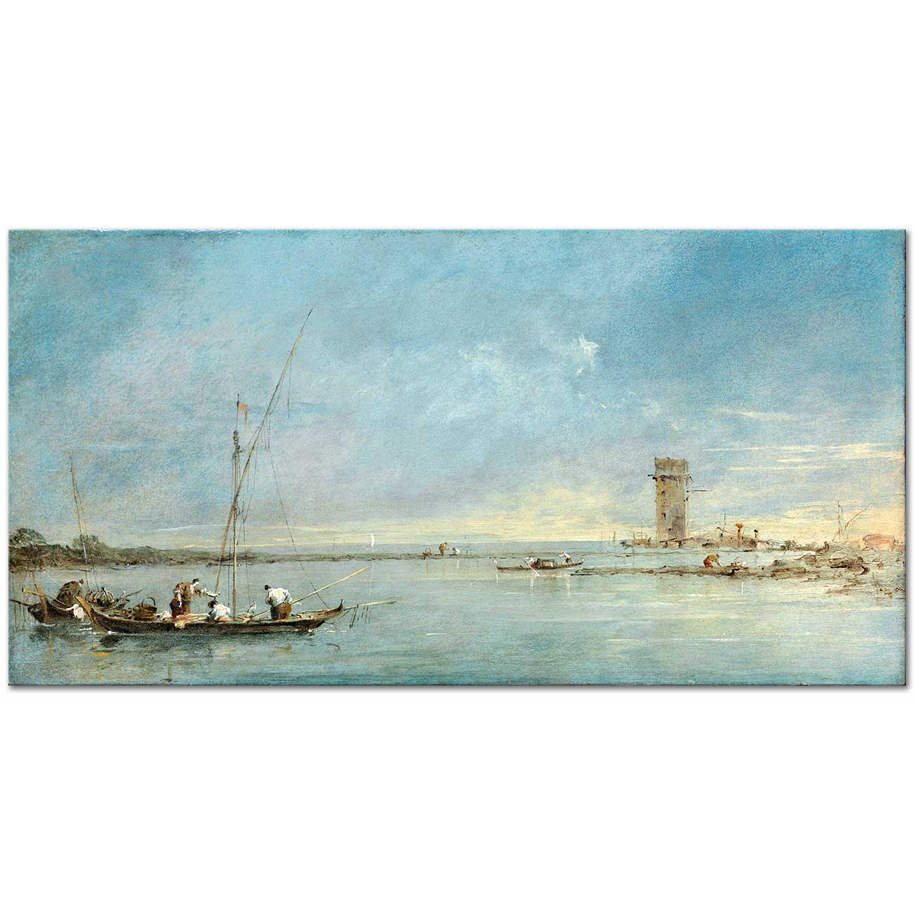 Francesco Guardi Lagünden Bakış Venedik Kanvas Tablo