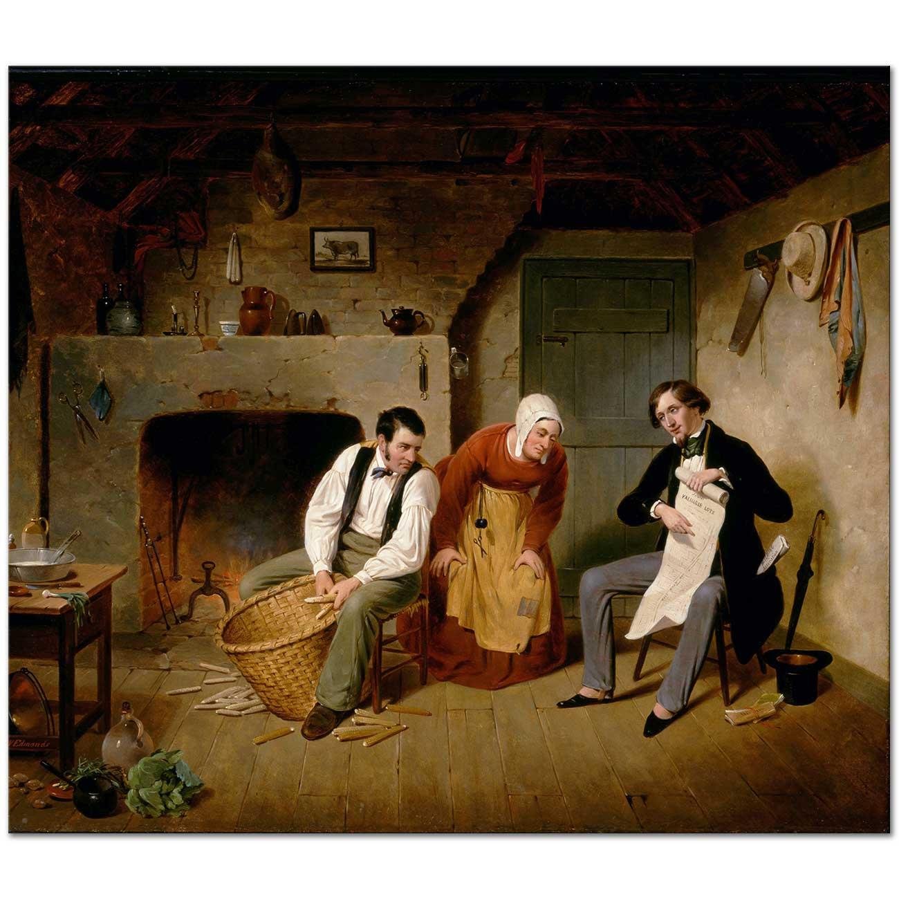 Francis William Edmonds Spekülatör Kanvas Tablo