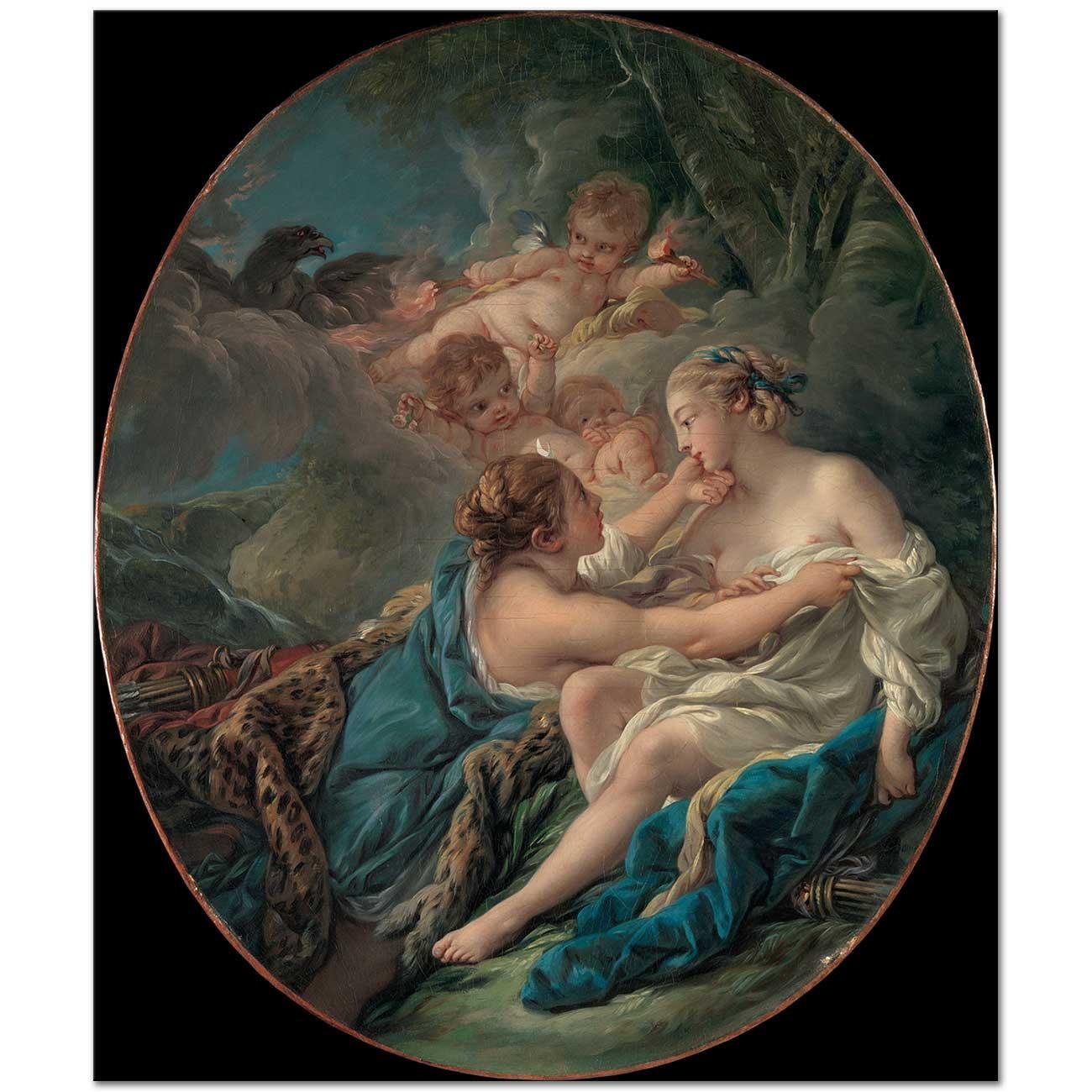François Boucher Diana Jüpiter ve Callisto Kanvas Tablo