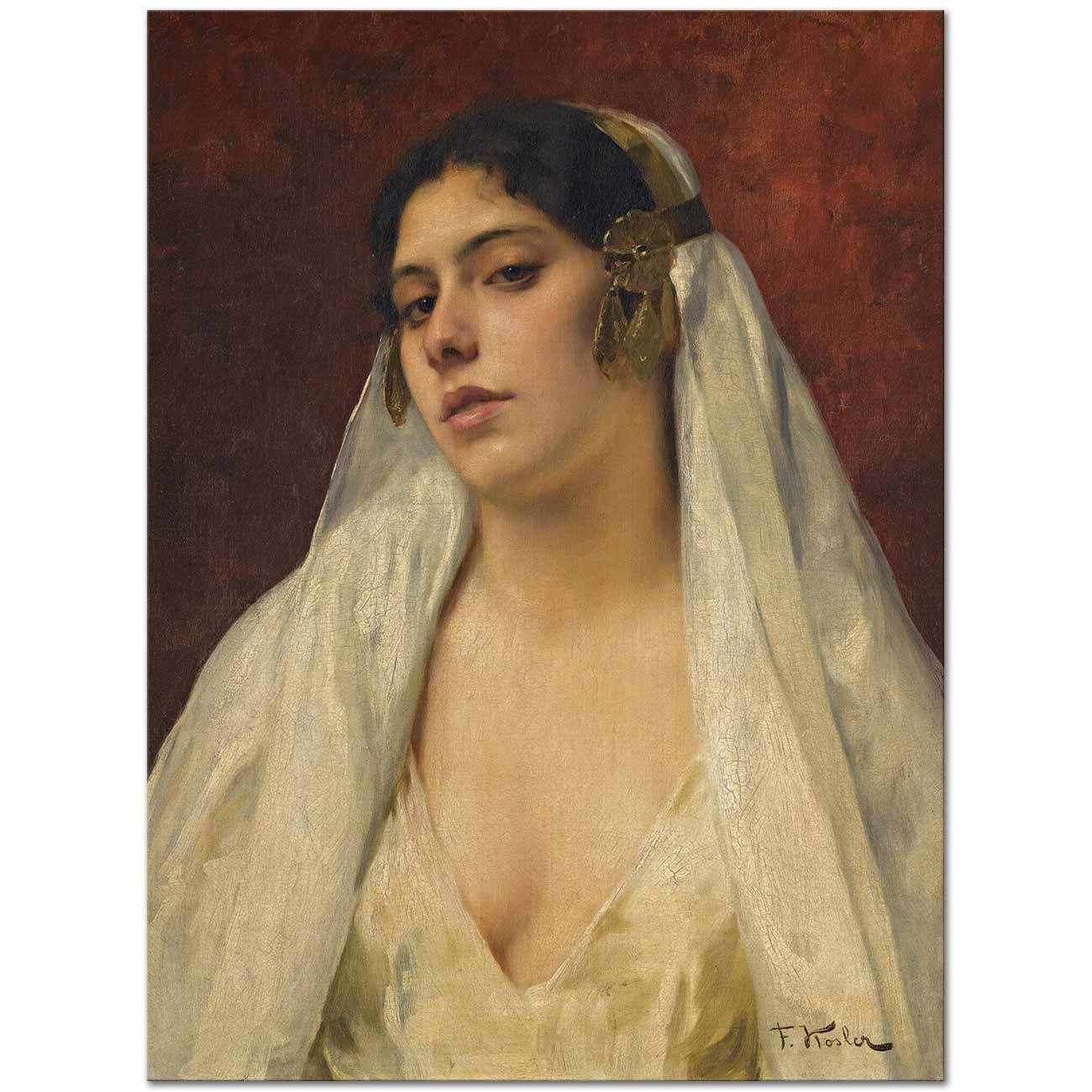 Franz Xaver Kosler Doğulu Güzel Kanvas Tablo