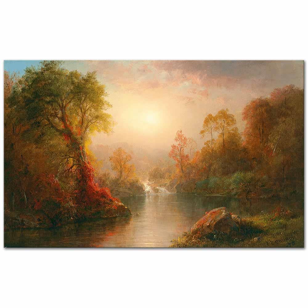 Frederic Edwin Church Sonbahar Manzarası Kanvas Tablo