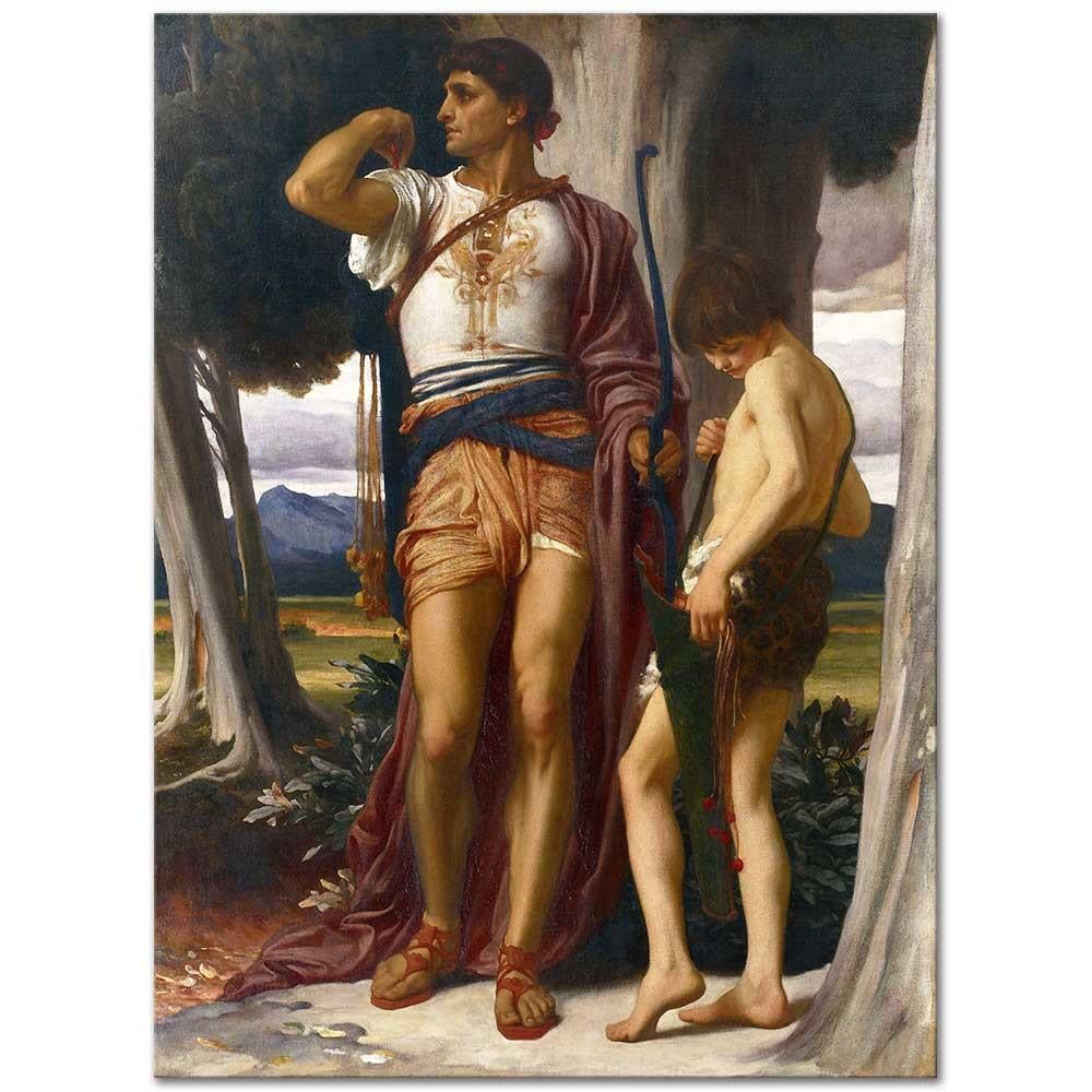 Frederic Leighton Jonathan David'e Nişan Verirken Kanvas Tablo
