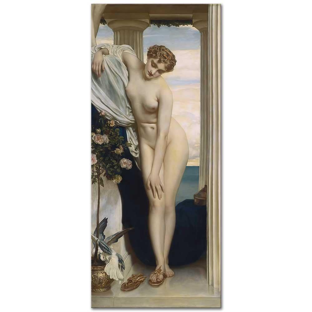 Frederic Leighton Venüs Banyo İçin Soyunurken Kanvas Tablo