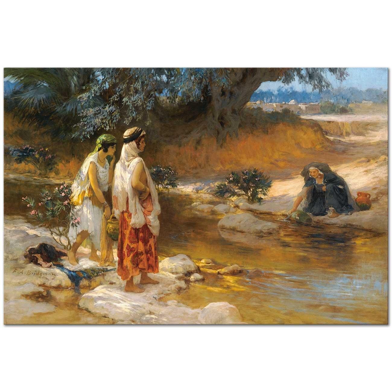 Frederick Arthur Bridgman Dere Kıyısında Kanvas Tablo