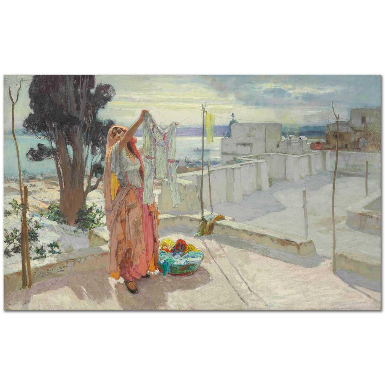 Frederick Arthur Bridgman Terasta Kanvas Tablo