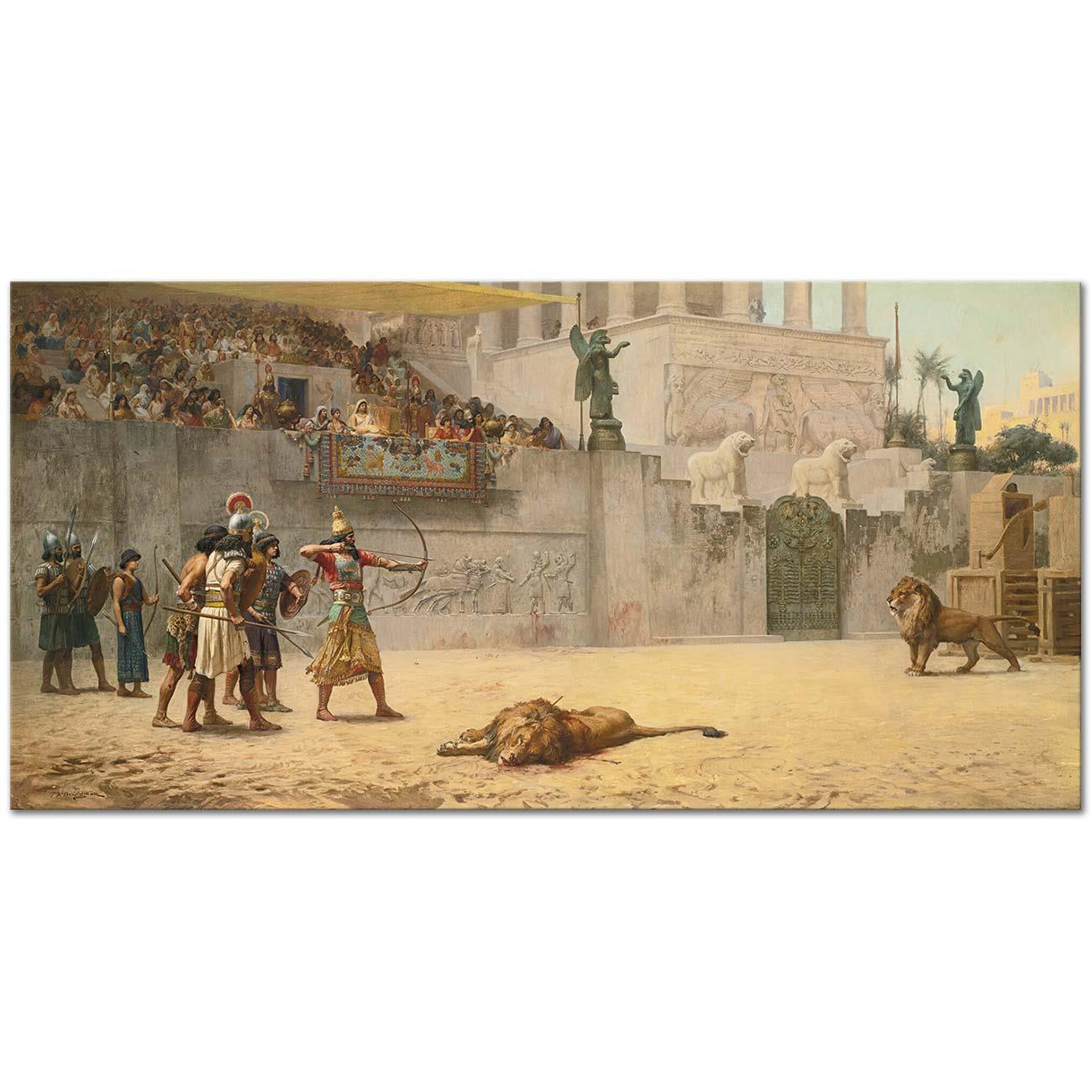 Frederick Arthur Bridgman The Diversion of an Assyrian King Art Print