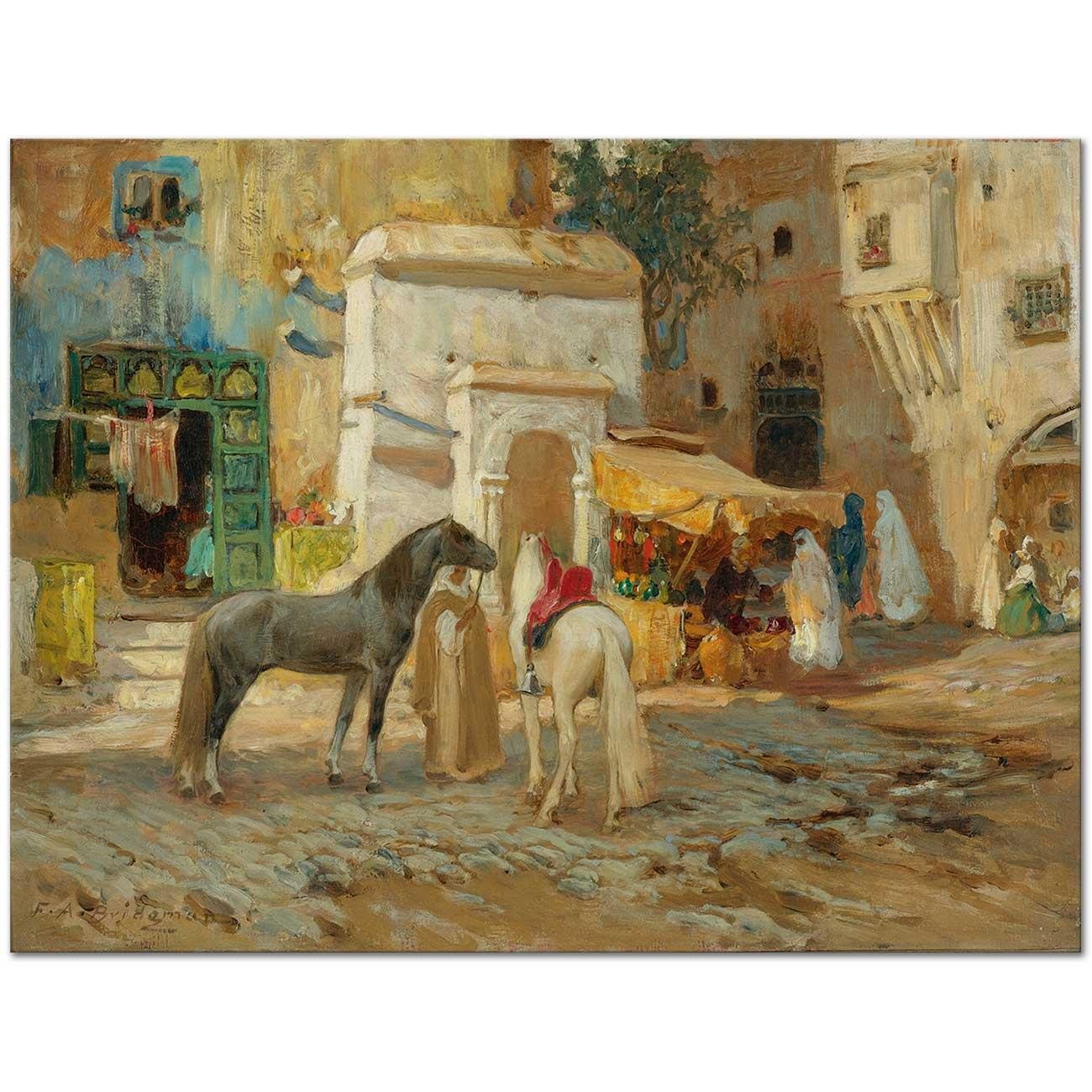Frederick Arthur Bridgman The Market Square Art Print